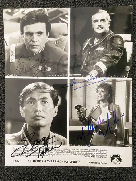 Star Trek Iii The Search For Spock Signed Cast Photo Estatesales Org