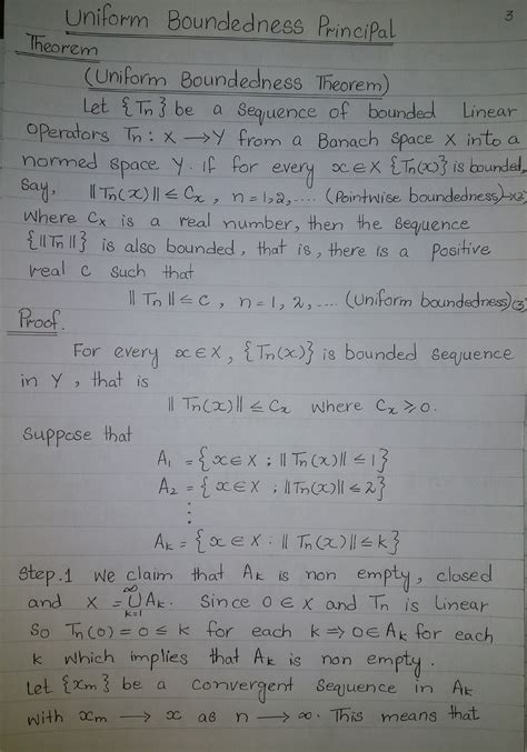 Solution Functional Analysis Lecture 2 Uniform Boundedness Theorem