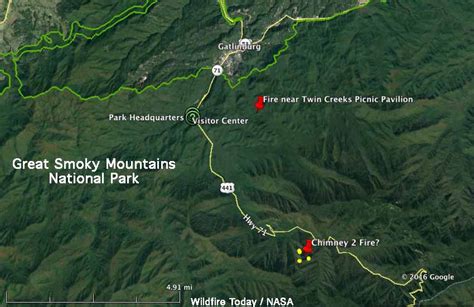 Great Smoky Mountains Fire Map Freddy Bernardine