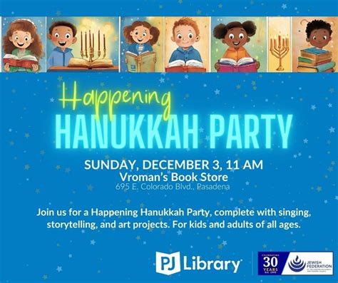 Happening Hanukkah Party Vromans Jewish Federation Of The Greater
