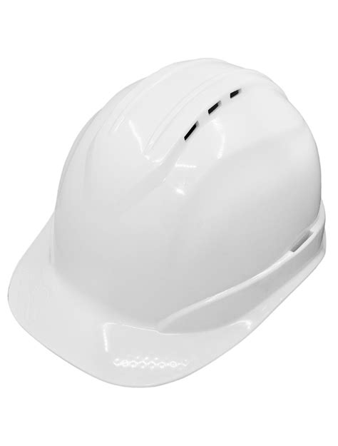 Bullhead Safety™ Head Protection White Vented Cap Style Hard Hat With