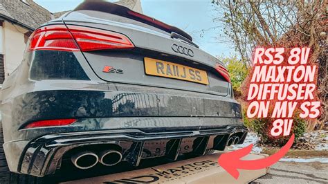 Installing Rs3 Maxton Design Rear Diffuser On My Audi S3 8v Inc Removal And Modification Youtube