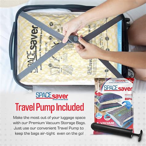 Spacesaver Premium Vacuum Storage Bags Includes Hand Pump For Travel