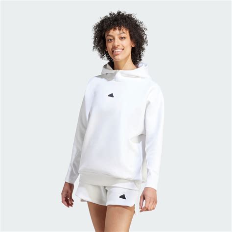 Adidas Adidas Z N E Overhead Hoodie White Adidas Uae