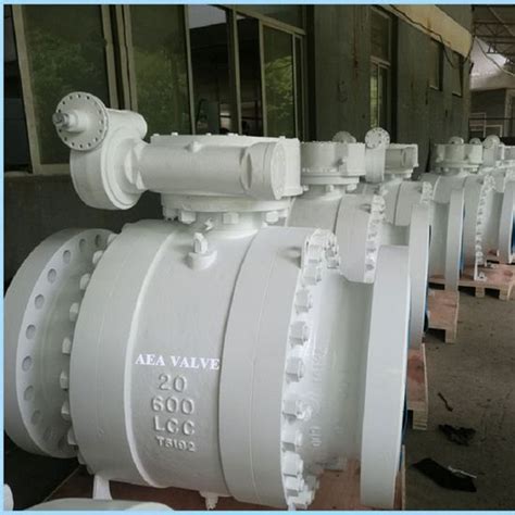 China API 6D Cast Steel Split Body Full Bore Trunnion Support Ball