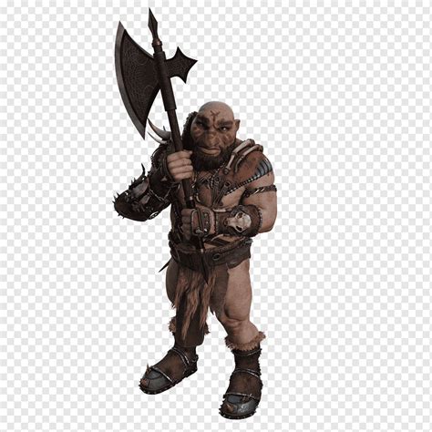 Character Dwarf Male Standing Render Pose Warrior Axe Weapon