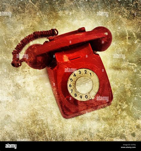 Retro Red Telephone Stock Photo Alamy