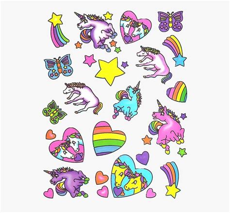 Transparent Lisa Frank Unicorn Png - Lisa Frank Rose Stickers , Free Transparent Clipart ...