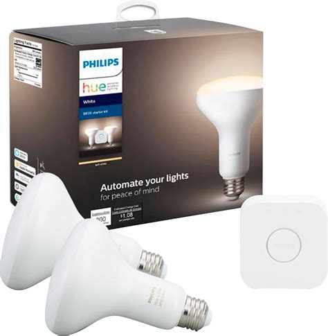 Best Buy Philips Hue White Br Starter Kit White