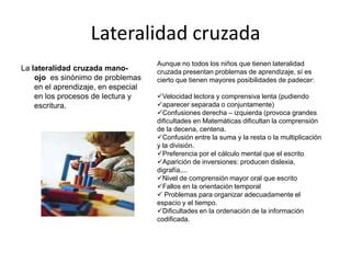 Lateralidad Y Aprendizaje 1 PPT