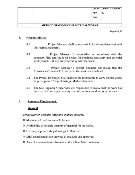 Solution Method Statement Electrical Works Studypool