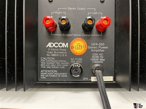 Original Nelson Pass Designed Adcom Gfa 555 Stereo Power Amplifier Lowest Price Anywhere Photo