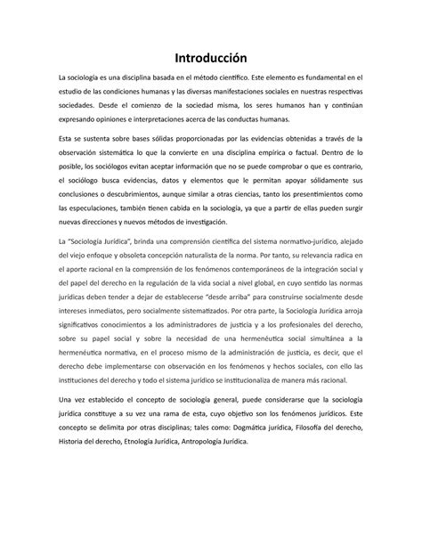 Sociología Jurídica Una Mirada Científica Y Aplicada En Pocas Palabras