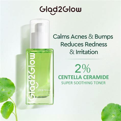Jual Glad2glow 2 Centella Ceramide Super Soothing Toner 40ml Calms