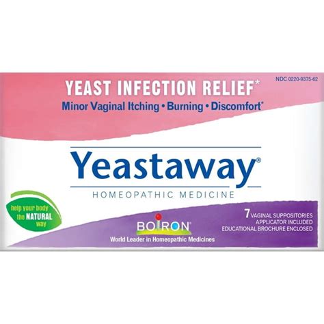 Boiron Yeastaway Yeast Infection Relief Suppositories, 7 Ct - Walmart.com - Walmart.com