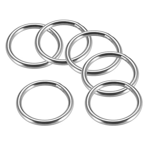 Uxcell 5 6pcs Stainless Steel O Ring 20 30 40 50 60 80 90 100mm Outer