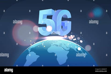 Globe Impact As 5G Technology To Drive Growth Stock Illustration As