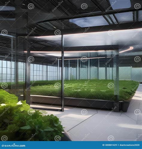 A Futuristic Garden Room Employing Cutting Edge Vertical Farming And Hi