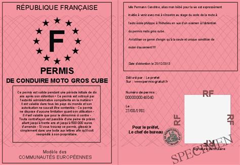 Permis De Conduire Moto Gros Cube