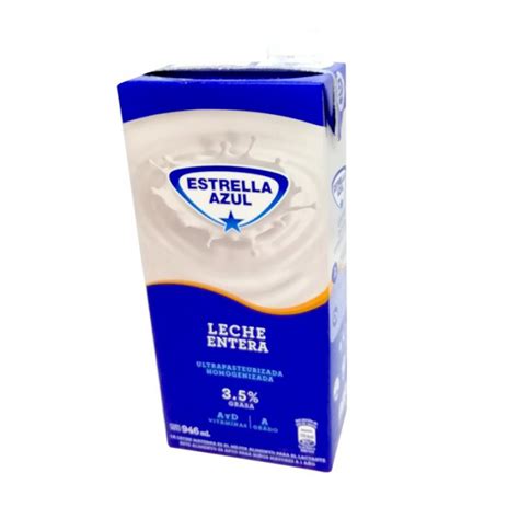 Leche Entera Uht 35 Estrella Azul 946ml