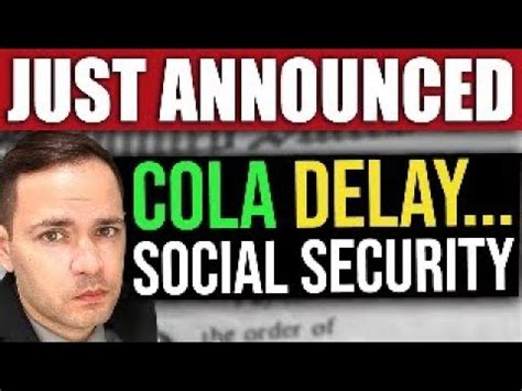 BREAKING Social Security COLA Increase 2024 DELAYED YouTube