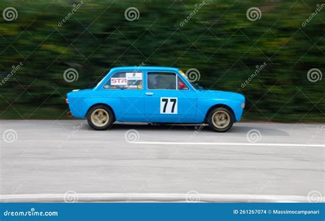 Rally Of Classic Cars Fiat 128 Rally Pesaro Cup Editorial Stock Image