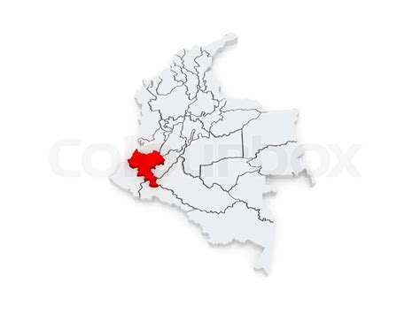 Map of Cauca. Colombia. | Stock image | Colourbox