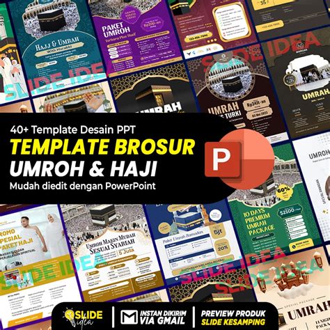 Jual Template Desain Brosur Umroh Haji Wisata Islami Flayer Shopee