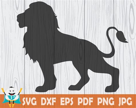 Lion SVG Vector Imprimible Silueta Archivo De Corte Circut Descarga