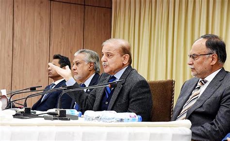 Prime Minister Muhammad Shehbaz Sharif Addressing A Press Conference