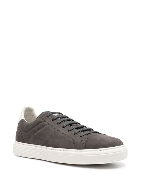 Brunello Cucinelli Nubuck Leather Low Top Sneakers Farfetch