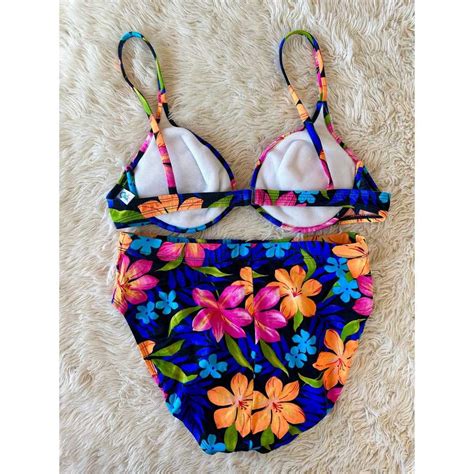 Catalina Catalina Neon Floral 90s Bikini Gem