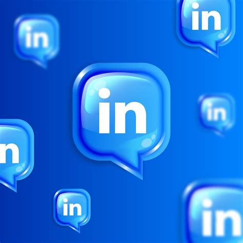 Banner Flutuante Do Plano De Fundo Dos Cones Do Linkedin Nas Redes