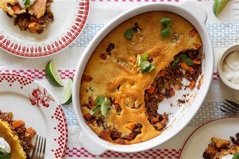 Two Bean And Sweet Potato Tamale Pie Sunbasket