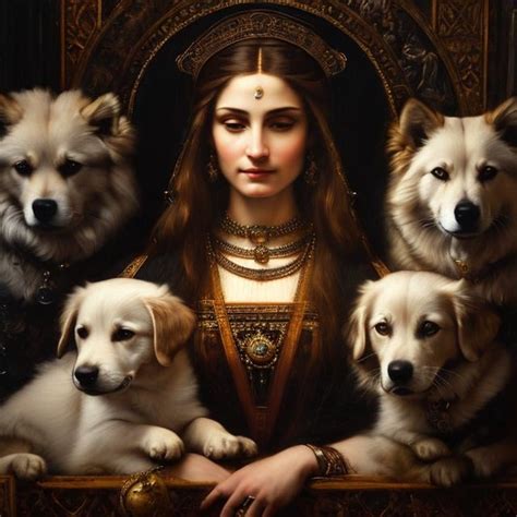 Renaissance Portrait Painting Of The Goddess Hecate