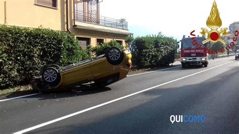 Incidente Stradale Auto Ribaltata A Laglio Un Ferito