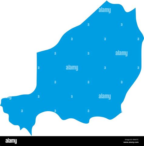 La Carte Du Niger Silhouette De La Carte Du Niger Vector Illustration