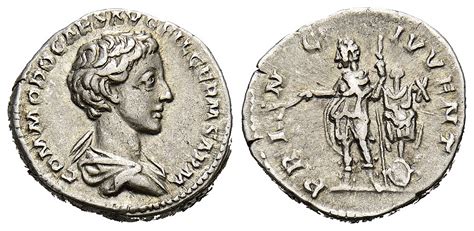 Antoninus II Marcus Aurelius 161 180 für Commodus AR Denar 175 176