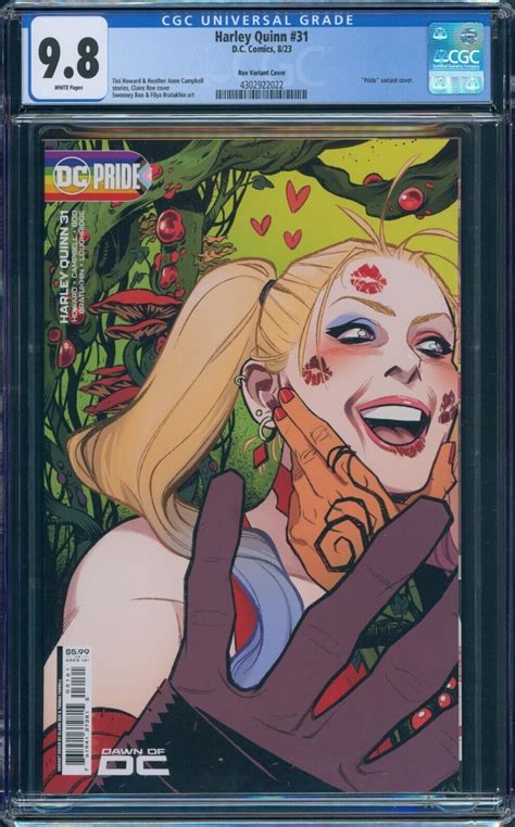 Harley Quinn 31 Cgc 9 8 White Pages Claire Roe Connecting Variant Dc 2023 Comic Books