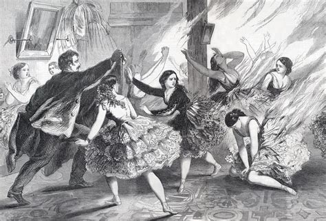 Engraving Of Ballerinas Perhaps The Gale Sisters And The 1861 Fire At