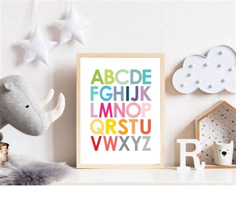 Colorful Alphabet Print ABC Print Alphabet Poster | Etsy