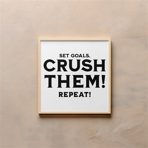 Set Goalscrush Them Repeat Printable Home Decor Typography Poster