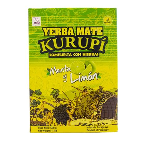 Ceai Yerba Mate Kurupi Menta Y Limon Paraguay Lamaie Fum G