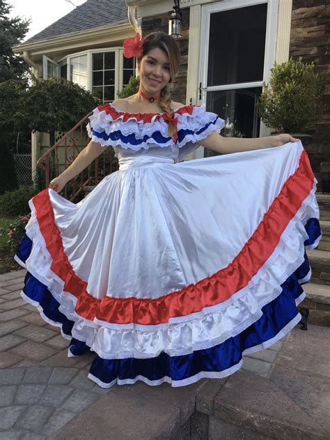 Vestido Tipico De Costa Rica Folklorico Dresses Caribbean Dress