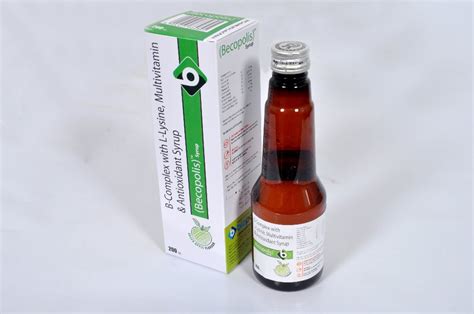 Liquid B Complex With L Lysin Multivitamin Antioxidant Syrup