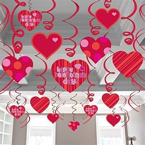 Katchon Valentines Hanging Hearts Decorations Pack Of 30 No Diy