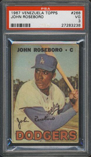 Venezuela Topps John Roseboro Psa Los Angeles Dodgers Ebay