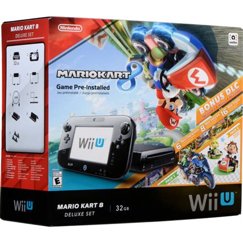 Nintendo Wii U Mario Kart Deluxe Bundle Black Wupskagp B H