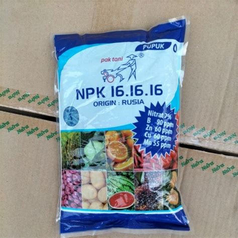 Jual Pupuk NPK 16 16 16 Rusia 1 Kg Pak Tani Original Pemacu Bunga