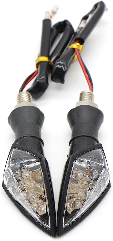 SFONIA 4pcs Motorrad Blinker Licht 12V 10LED Blinkerleuchten Motorrad